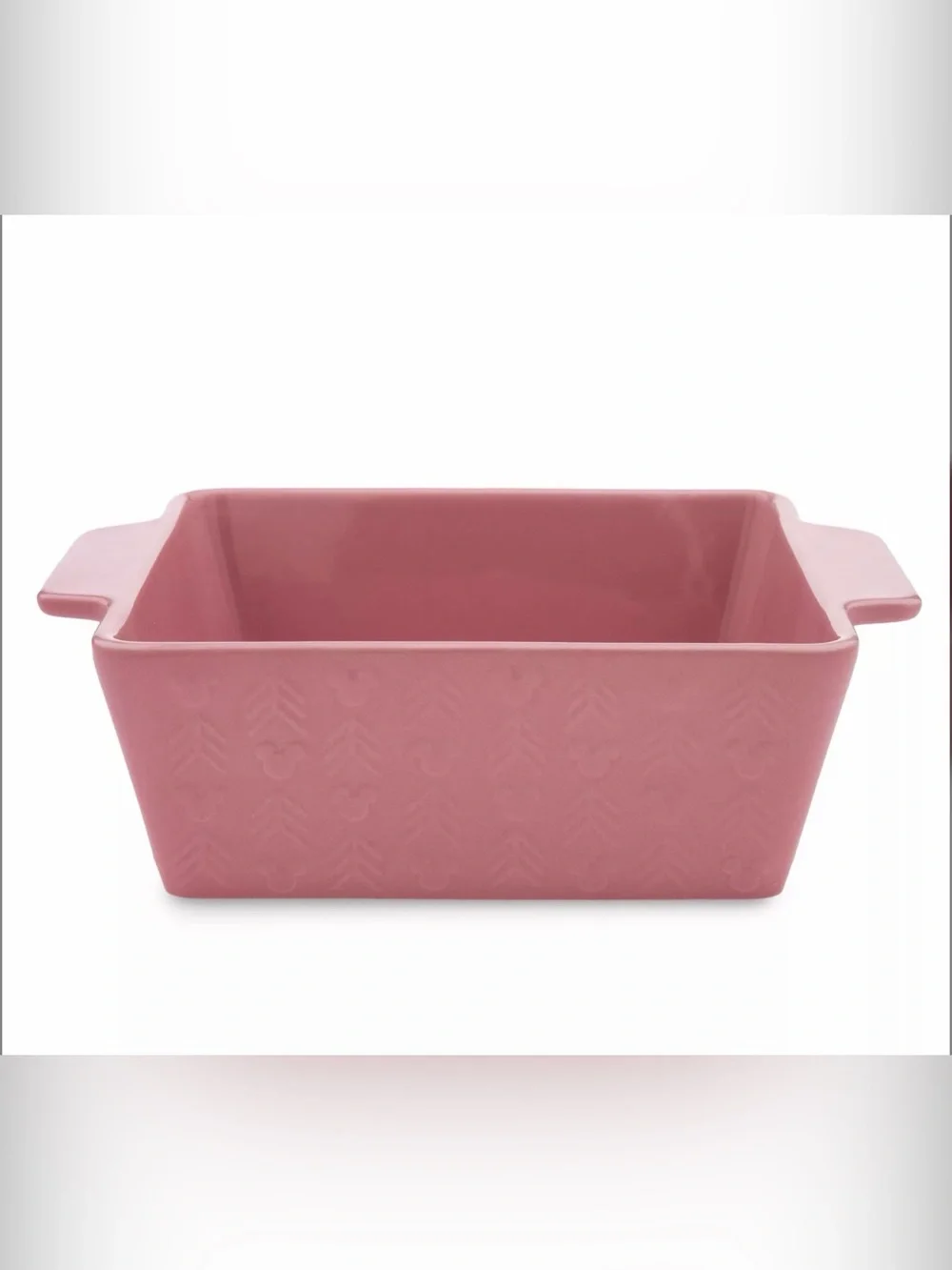 Mickey Mouse Stoneware Pink Ceramic Baking Dish Disney Homestead Collection